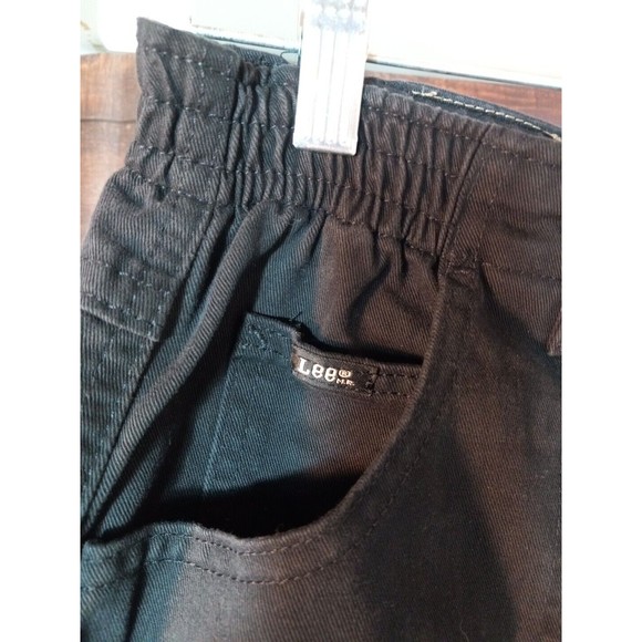 Lee Riders Womens Side Elastic Utility Black Denim Size 14 Short - Picture 4 of 10